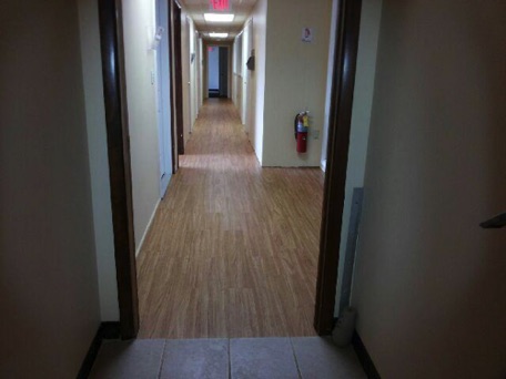 Our Hallways recently had new flooring installed.